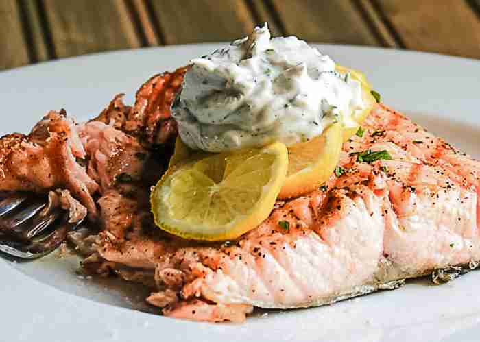 Grilled Salmon with Dill